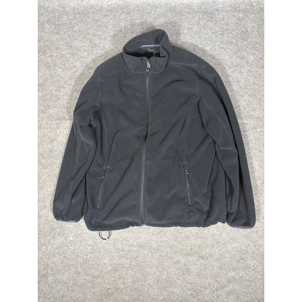 LL‎ Bean Polartec Windbloc Fleece Jacket Womens 1X Black Full Zip OG0G2 OGCG2